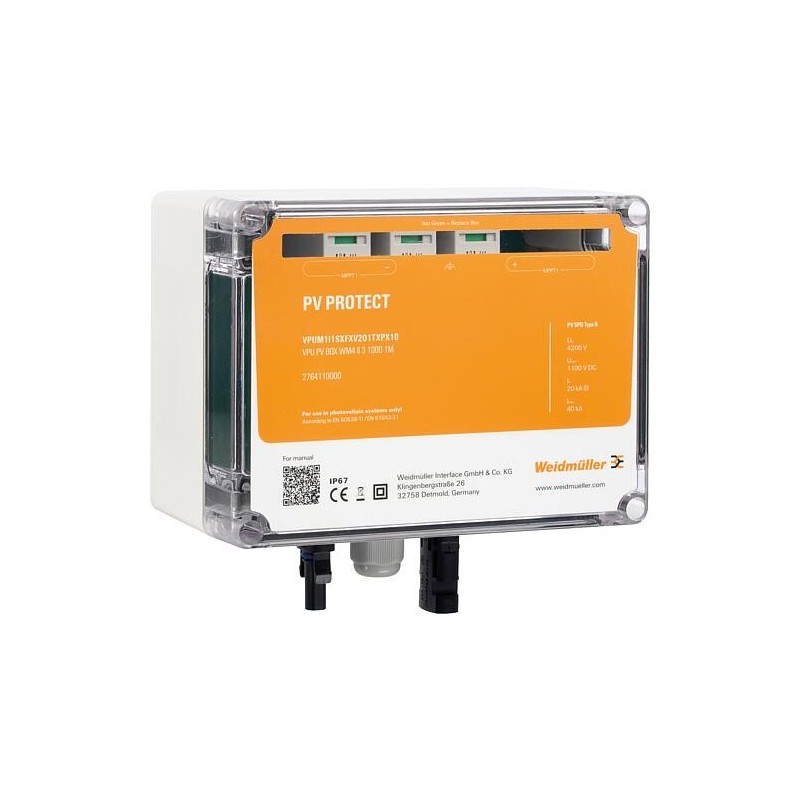 Boîtier de surtension pour Onduleur, 1MPP, 1E, type I+II, WM4C