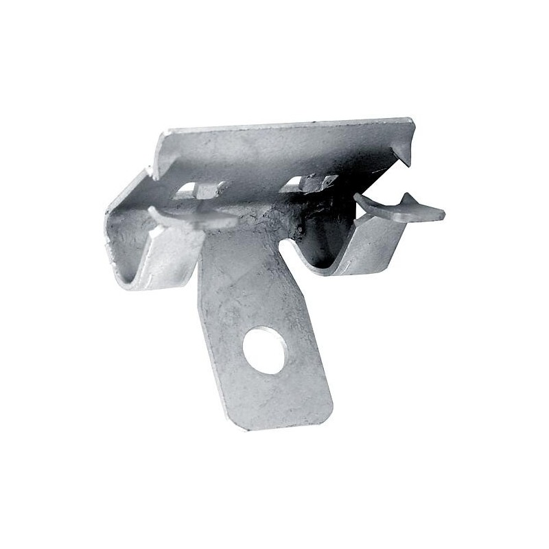Attaches de fixation pour suspensions de câbles métalliques et de chaînes 8-14mm, trou Ø6,5mm AH-814 E-Clips, horizontal