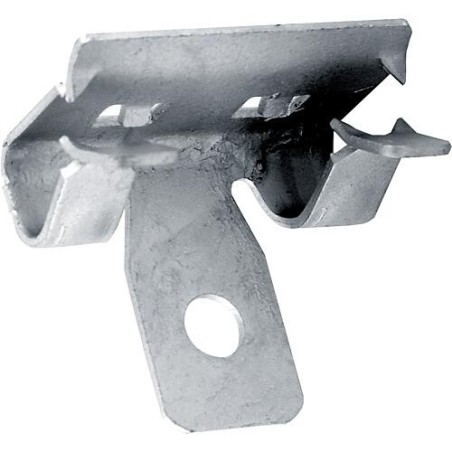 Attaches de fixation pour suspensions de câbles métalliques et de chaînes 8-14mm, trou Ø6,5mm AH-814 E-Clips, horizontal