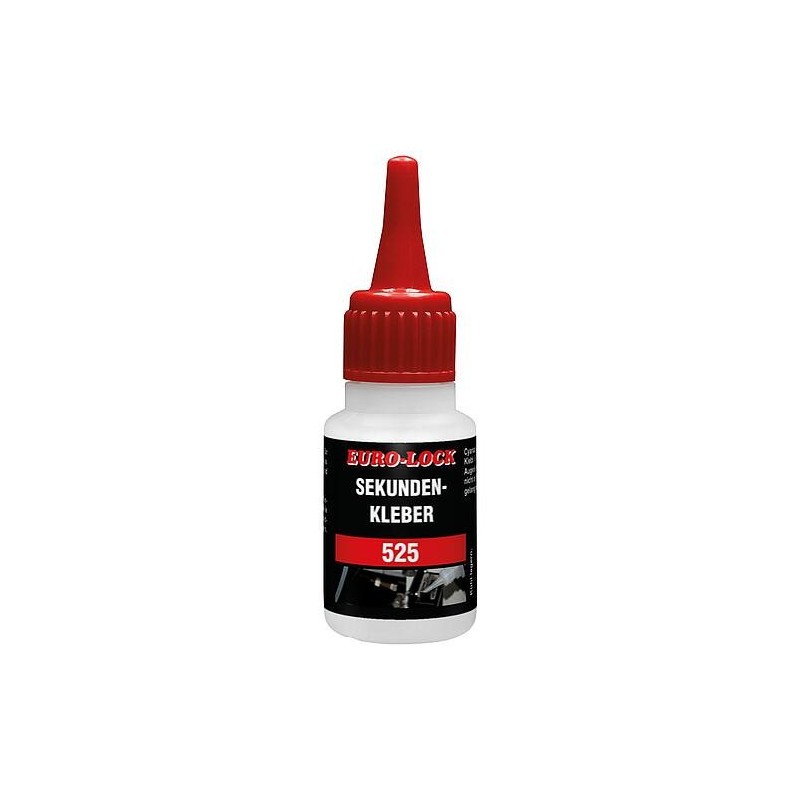 Adhésif très rapide - noir EURO-LOCK E 525 - résist. au choc flacon doseur 20g