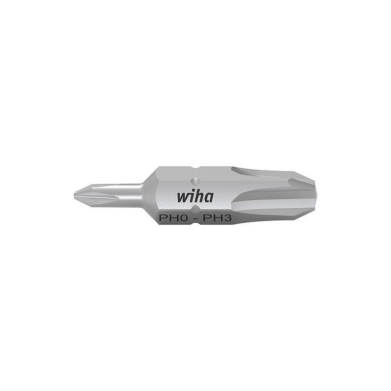Embout double Phillips wiha 7411Z, PH0 - PH3, Cond. : 10 pièces