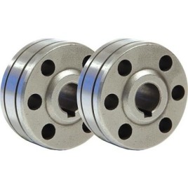 2 galets guide-fil - type B - Ø 1,0/1,2 mm - acier/inox