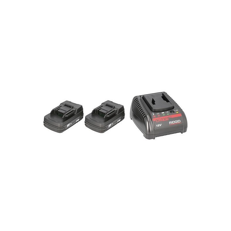 Chargeur rapide Dual Power Pack + 2x batterie 18V/2,0 Ah