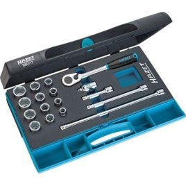 Jeu de douilles HAZET 3/8 » 17 pièces avec coffret plastique