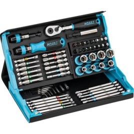 Jeu d'embouts HAZET SmartCase 1/4 59 pièces avec porte-embouts et cliquet
