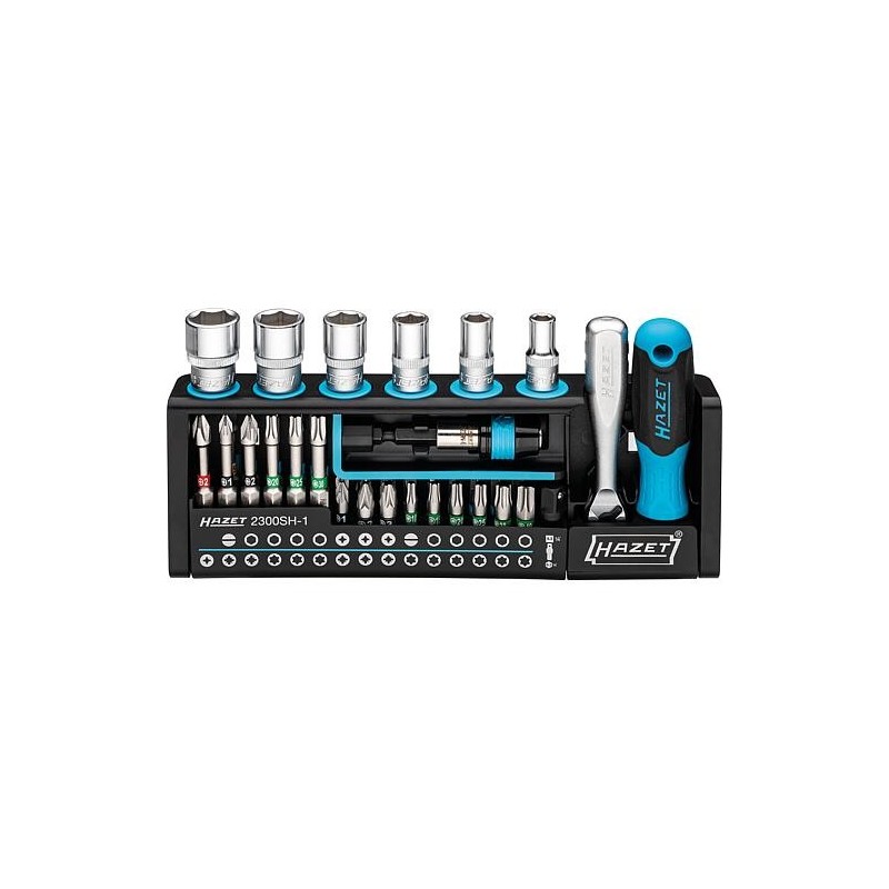 Jeu d'embouts HAZET  SmartHolder 1/4 39 pièces avec porte-embouts et cliquet