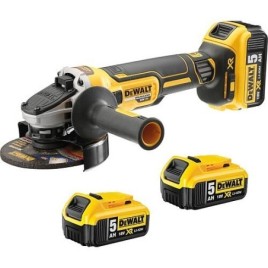 Meuleuse d'angle sans fil DCG405P3-QW 18 V avec 3 batteries 5,0 Ah et chargeur