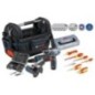 Promo Kit Sac de service Bosch avec Appareils sans fil, Jeu de batteries et Jeu d'embouts