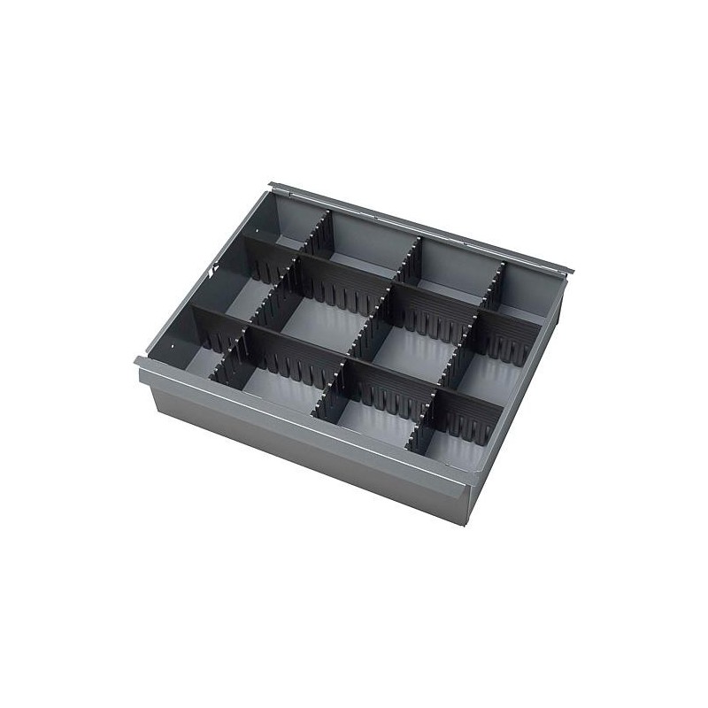 Kit de compartiments RAU pour établi sur roulettes, 5 pièces, pour hauteur frontale - H - mm: 130 - 180