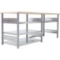 Établi BERT 4 tablettes largeur 2100mm hauteur 880mm profondeur 700mm