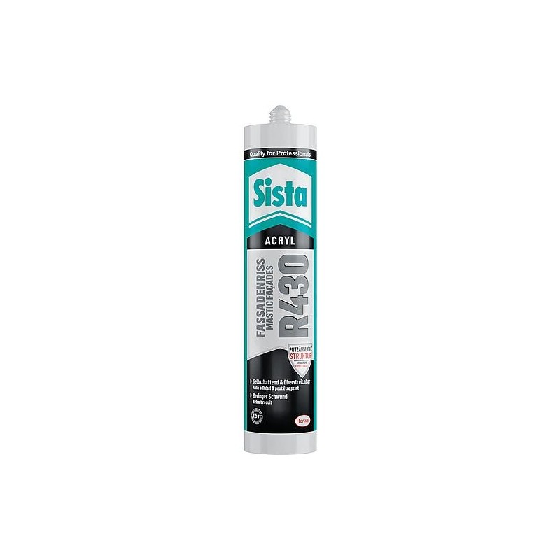 Acrylique-facade SISTA R430 blanc cassé - avec grain: grossier cartouche 300ml