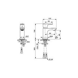 Mitigeur de lavabo Ideal Standard Piccolo s. garn. d’écoul.