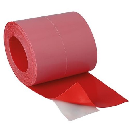 Ruban adhésif d'angle, autocollant, non tissé, rouge - Lxl 20m x10 cm