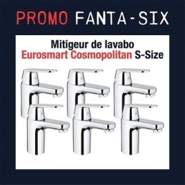 Six-Pack paquet économique 6x Mitigeur de lavabo Grohe Eurosmart Cosmopolitan S-Size