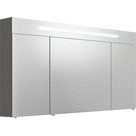 Armoire à glace avec Cache brillant graphite 3 portes 1200x740x160 mm