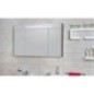 Armoire à glace avec Cache brillant graphite 3 portes 1200x740x160 mm