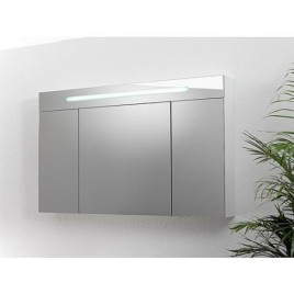 Armoire à glace avec Cache brillant graphite 3 portes 1200x740x160 mm