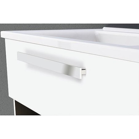 Meuble sous-vasque + Céramique EDIA, graphite mat, 2 tiroirs, 853x466x455mm