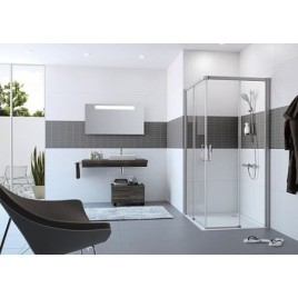 Eckduschkabine Hüppe Classics 2 EasyEntry 2x Schiebetür + 2x Fixteil 785-810mm