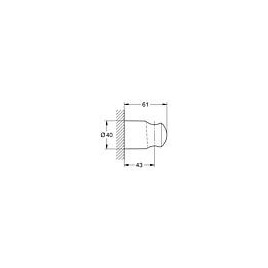Wandbrausehalter Grohe Tempesta ohne Rosette chrom