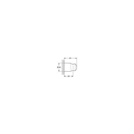 Wandbrausehalter Grohe Tempesta ohne Rosette chrom