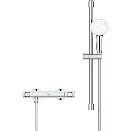 Brausethermostat-Set Grohe Grohtherm 500 Brausestange 900 mm, Handbrause Ø 110 mm und Brauseschlauch chrom