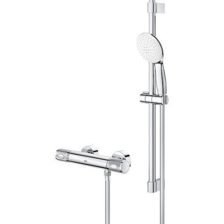 Brausethermostat-Set Grohe Grohtherm 1000 Performance Brausestange 600 mm, Handbrause Ø 110 mm und Brauseschlauch chrom