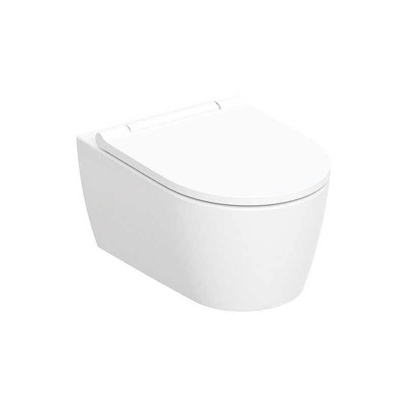 Combi-Pack Geberit One Wand-Tiefspül-WC und WC-Sitz weiß, Höhenverstellbar, Kera Tect, mit Turbo Flush, Abdeckung weiß