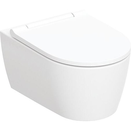 Combi-Pack Geberit One Wand-Tiefspül-WC und WC-Sitz weiß, Höhenverstellbar, Kera Tect, mit Turbo Flush, Abdeckung weiß