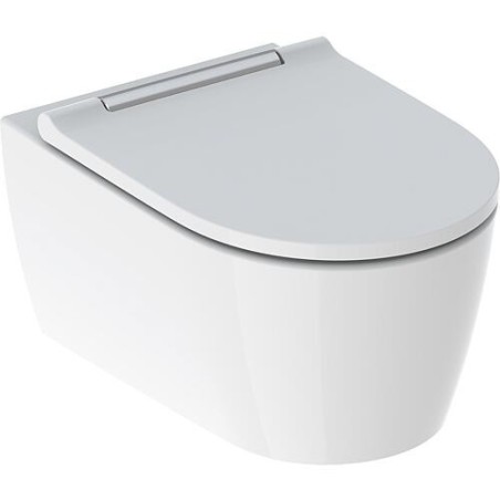 Combi-Pack Geberit One Wand-Tiefspül-WC und WC-Sitz weiß, Höhenverstellbar, Kera Tect, mit Turbo Flush, Abdeckung weiß
