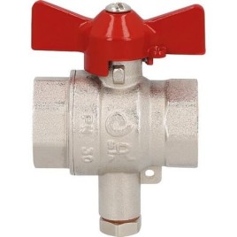 Robinet à bille en laiton avec raccord de sonde M10x1 fem/fem DN15 - 1/2