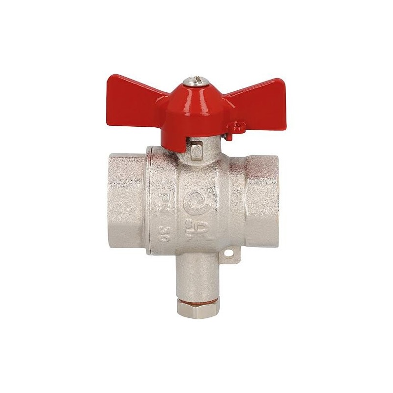 Robinet à bille en laiton avec raccord de sonde M10x1 fem/fem DN20 3/4