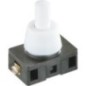 Interrupteur poussoir 6- 2A, 250V, 1-pole blanc, 1 pc