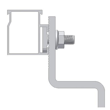 Crochet de toit en alu noir S:FLEX DH Alu 93-7-45