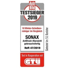 Nettoyant vitres hiver SONAX Antigel + Vision claire prêt à l'emploi jusqu'à -20°C Citrus Bidon de 5l avec bec verseur