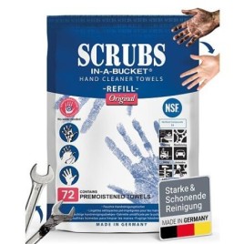 Recharge de lingettes nettoyantes pour les mains SCRUBS