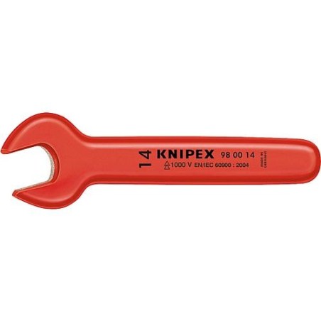 Cle a fourche KNIPEX isolée jusqu'à 1000V, mâchoire 15°, SW18