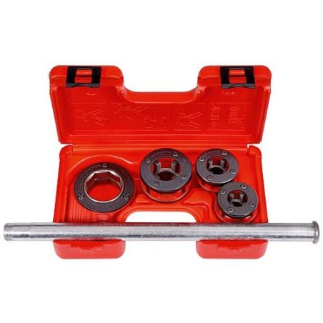 Filière de filetage SUPER CUT-Set, BSPT R, DN15- 1/2-DN25- 1 en mallette