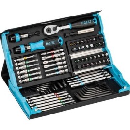 Jeu d'embouts HAZET SmartCase 1/4 73 pièces avec porte-embouts et cliquet