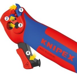 Couteau à dénuder KNIPEX® avec patin et fonction cliquet