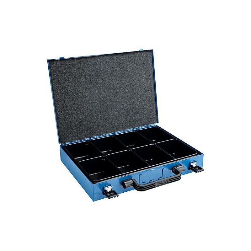 Mallette d’assortiment SN 50 avec insert plastique 8 compartiments - dimensions L x P x H : 340 x 240 x 50 mm