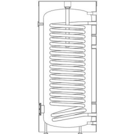 Ballon ECS pour pompe à chaleur Kospel SWP-200 émaillé, avec un échangeur de chaleur