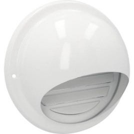 Grille d'aération avec grille à lamelles SUS WH 150, jusqu’à 350 m³/h avec moustiquaire, RAL 9010