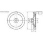 Volant a disque DRM 140 x 15 aluminium, avec poignee et denture,