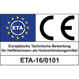 Agrafes type Z 50 mm, V2A, évaluation ETA, UE : 9500 pcs.