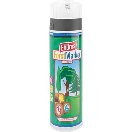 Spray de marquage blanc - contrôlé KWF Roland Endres Forst-Marker Ergo 360°, aérosol 500ml