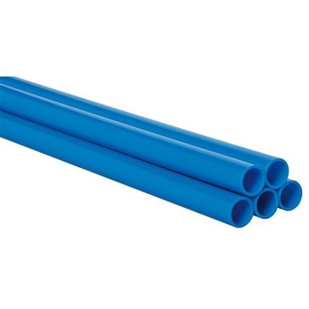 Tube polyamide, AD 22mm, ID 18mm Couleur : bleu, vendu en barres 20x3 m : 60 m