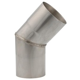 Coude en acier inoxydable 45°, Ø102 mm