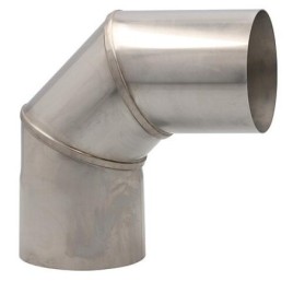 Coude en acier inoxydable 90°, Ø102 mm