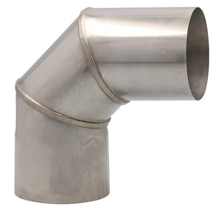 Coude en acier inoxydable 90°, Ø102 mm